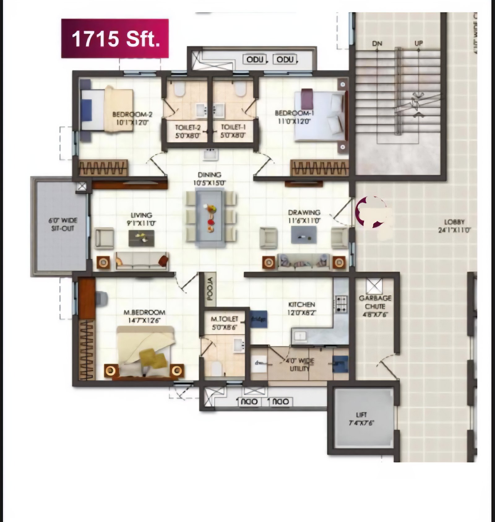 3Bhk Gated Community Flat For Sale Rajapushpa Provincia