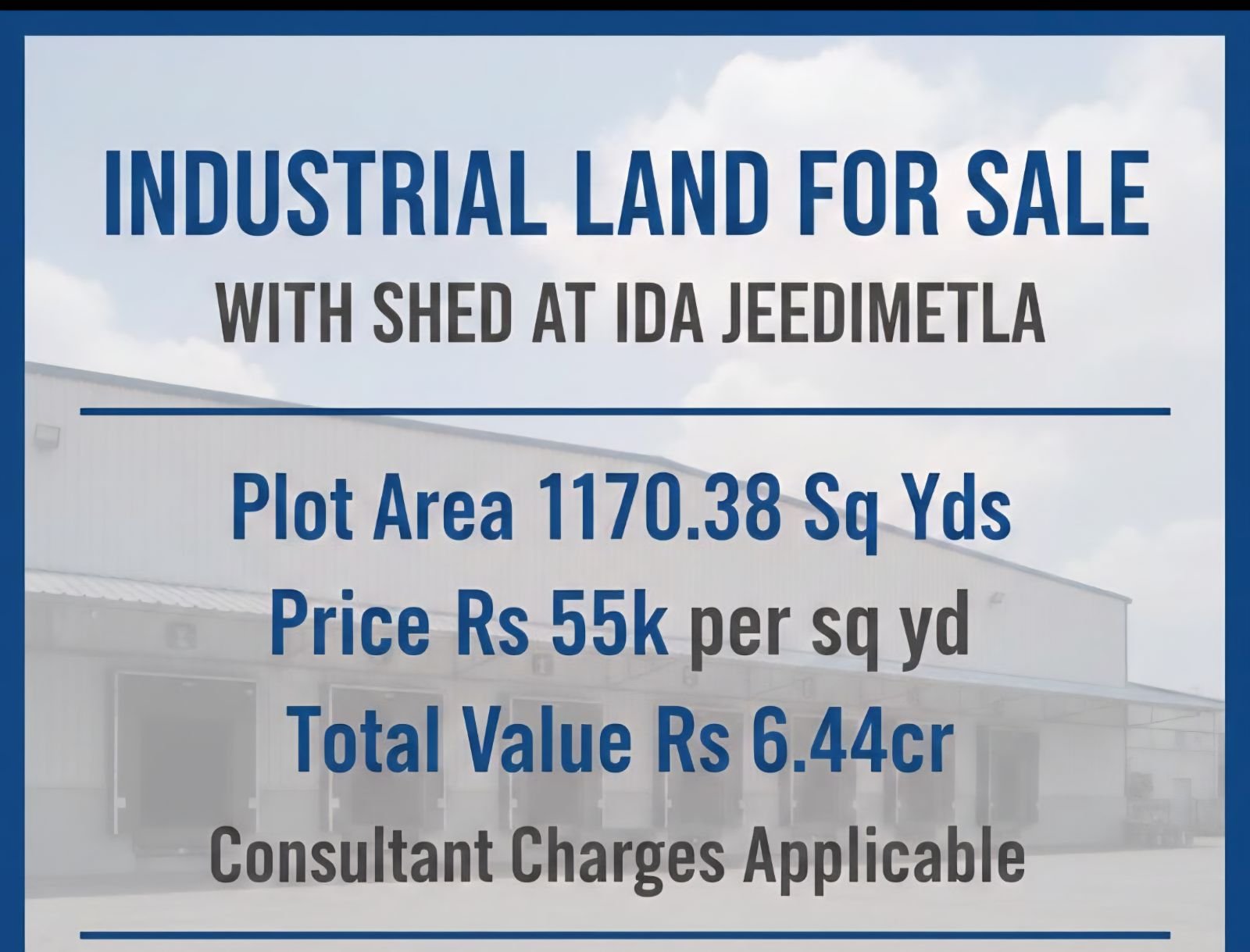 Industrial Land Foe Sale with Shed