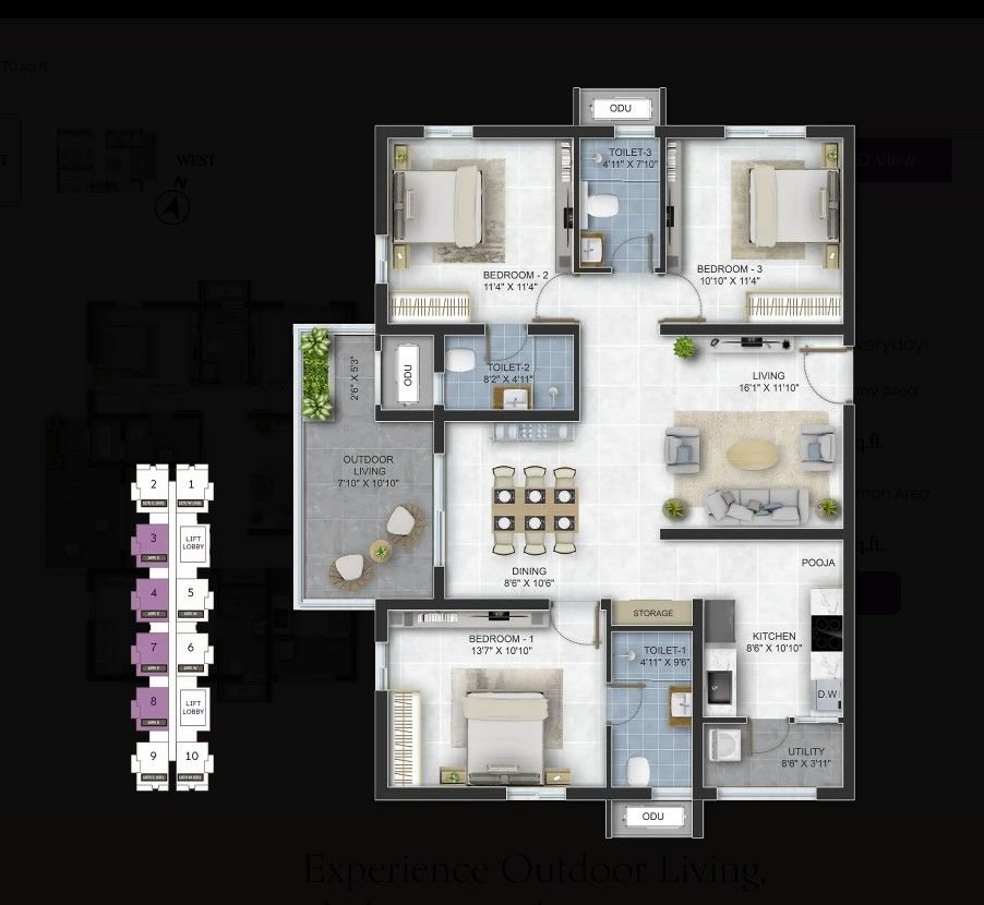 3BHK Flat For Sale in ASBL LOFT