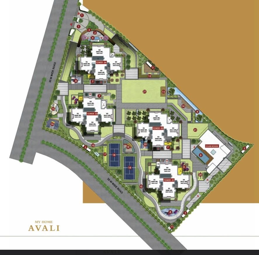 4 BHK Flat for Sale in My Home Avali